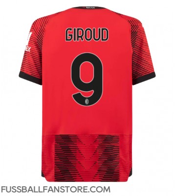 AC Milan Olivier Giroud #9 Replik Heimtrikot 2023-24 Kurzarm